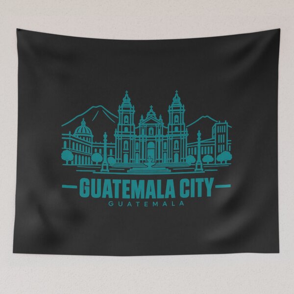 Item preview, Guatemala City Guatemala Line Art Skyline Poster designed and sold by CMYKStudio.