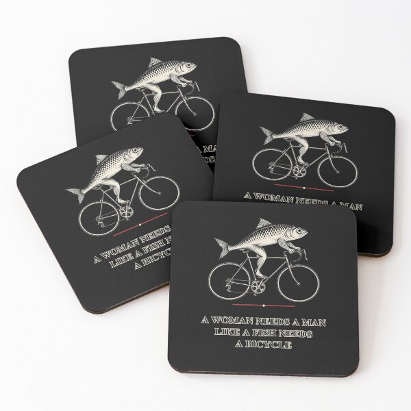 Item preview, A Woman Needs a Man Like a Fish Needs a Bicycle – Sardine designed and sold by AMICO77.