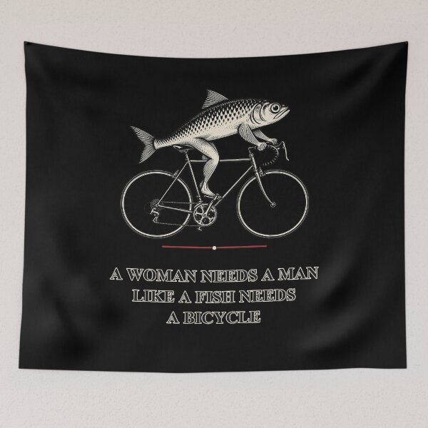 Item preview, A Woman Needs a Man Like a Fish Needs a Bicycle – Sardine designed and sold by AMICO77.