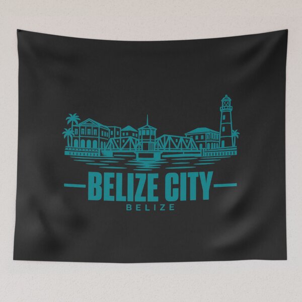 Item preview, Belize City Belize Line Art Coastline Poster designed and sold by CMYKStudio.