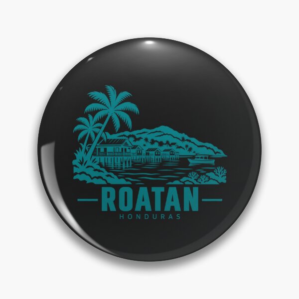 Item preview, Roatan Honduras Line Art Coastline Poster designed and sold by CMYKStudio.