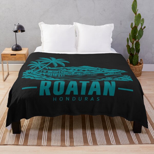 Item preview, Roatan Honduras Line Art Coastline Poster designed and sold by CMYKStudio.