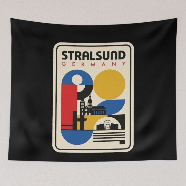 Item preview, Retro Stralsund Bauhaus Geometric Skyline designed and sold by k3rstman1.