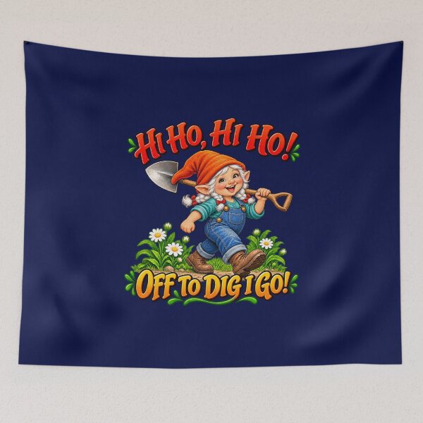 Item preview, Hi Ho, Hi Ho! Off to Dig I Go! Female Gardening Gnome designed and sold by TZehrfeldPhotos.