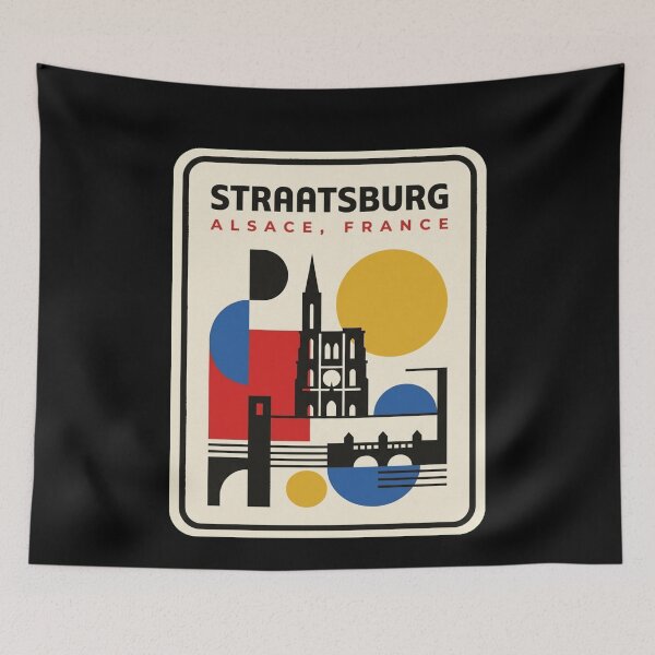 Item preview, Retro Straatsburg Bauhaus Geometric Skyline designed and sold by k3rstman1.