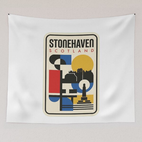 Item preview, Retro Stonehaven Bauhaus Geometric Skyline designed and sold by k3rstman1.