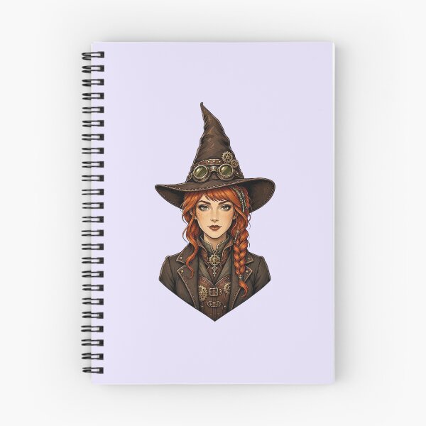 Item preview, Steampunk Witch – Victorian Redhead with Goggles and Witch Hat designed and sold by SweetLilith.