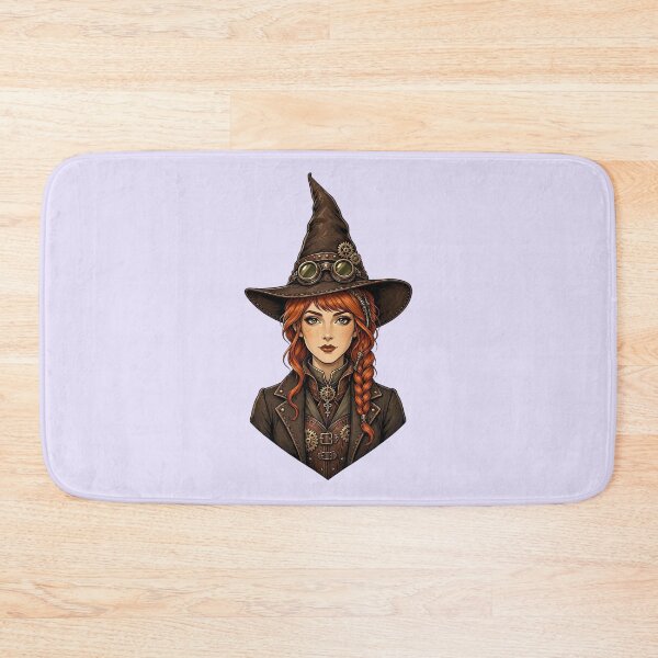 Item preview, Steampunk Witch – Victorian Redhead with Goggles and Witch Hat designed and sold by SweetLilith.