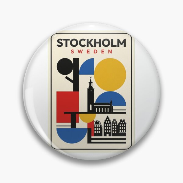 Item preview, Retro Stockholm Bauhaus Geometric Skyline designed and sold by k3rstman1.