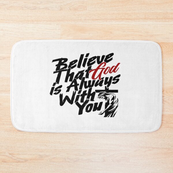Aperçu de l'œuvre Croyez que Dieu est toujours avec vous. créée et vendue par SuperChristTees.