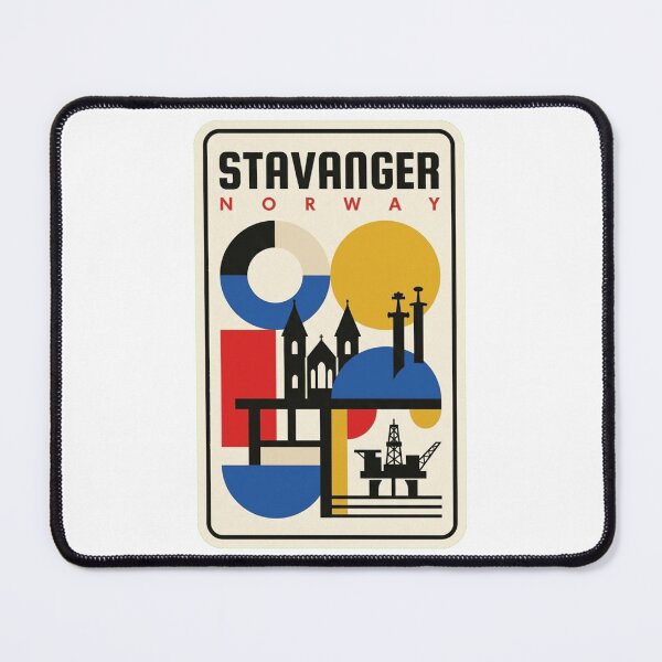 Item preview, Retro Stavanger Bauhaus Geometric Skyline designed and sold by k3rstman1.
