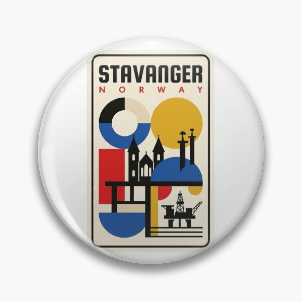 Item preview, Retro Stavanger Bauhaus Geometric Skyline designed and sold by k3rstman1.
