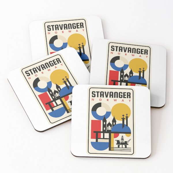 Item preview, Retro Stavanger Bauhaus Geometric Skyline designed and sold by k3rstman1.