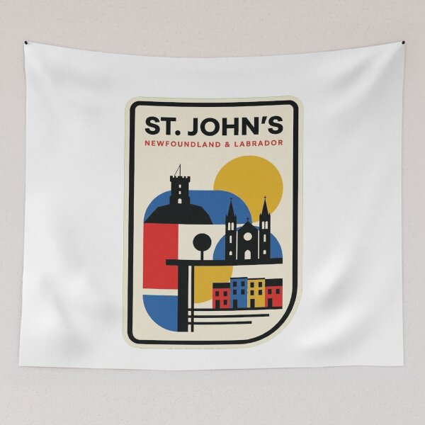 Item preview, Retro St. John'S Bauhaus Geometric Skyline designed and sold by k3rstman1.