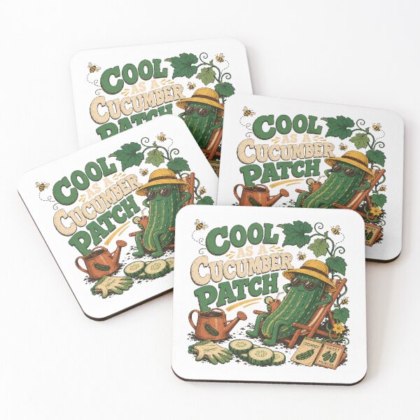 Item preview, Cool as a Cucumber Patch Funny Garden Pickle designed and sold by JoyfullyOffbeat.