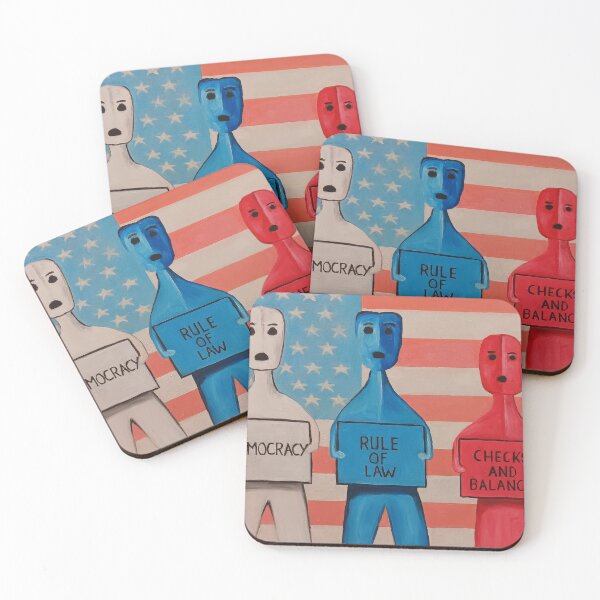 Item preview, Three activists with US flag  designed and sold by RoderickArtDC.