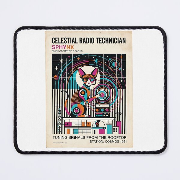 Item preview, Sphynx Celestial Radio Technician designed and sold by PictoVibe.