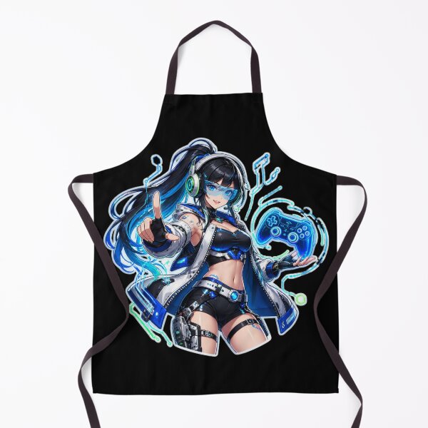 Item preview, Cyber Anime Gamer Girl Futuristic Gaming designed and sold by Animepopstudio.