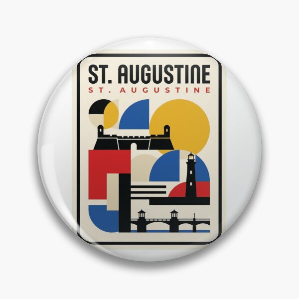 Item preview, Retro St. Augustine Bauhaus Geometric Skyline designed and sold by k3rstman1.