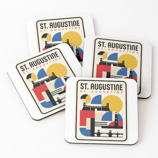 Item preview, Retro St. Augustine Bauhaus Geometric Skyline designed and sold by k3rstman1.