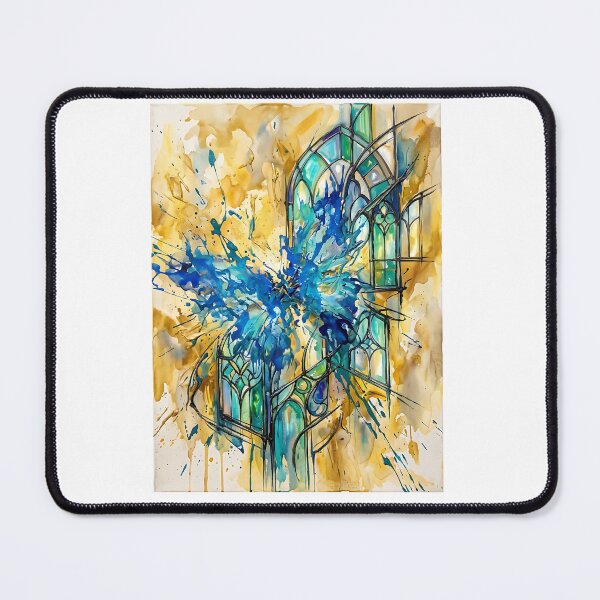 Item preview, Blue Morpho Stained-Glass Architect designed and sold by PictoVibe.