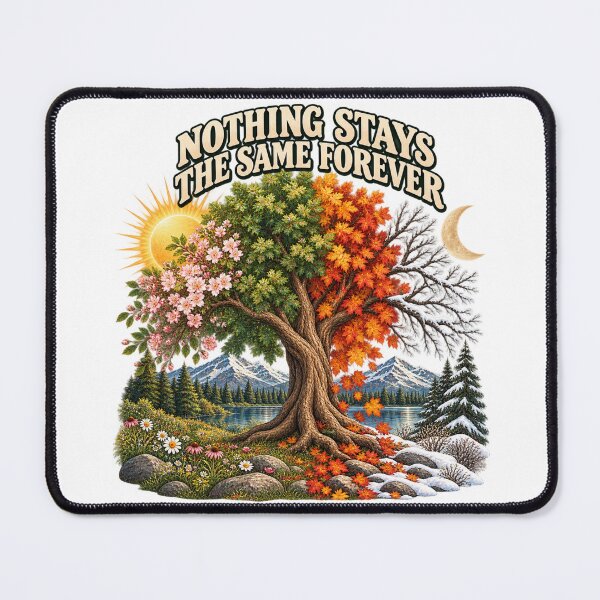 Item preview, Nothing Stays The Same Forever Four Seasons Tree Nature designed and sold by BakersTees.