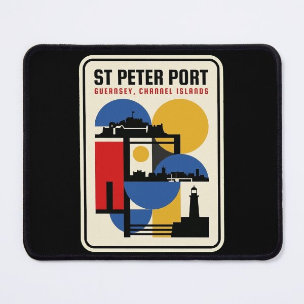 Item preview, Retro St Peter Port Bauhaus Geometric Skyline designed and sold by k3rstman1.