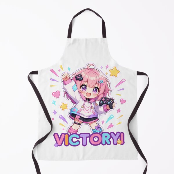 Item preview, Kawaii Anime Gamer Girl Victory designed and sold by Animepopstudio.