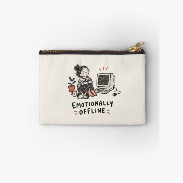 Item preview, Emotionally Offline | Unplugged Computer & Introvert Humor Doodle designed and sold by Moons Studio.