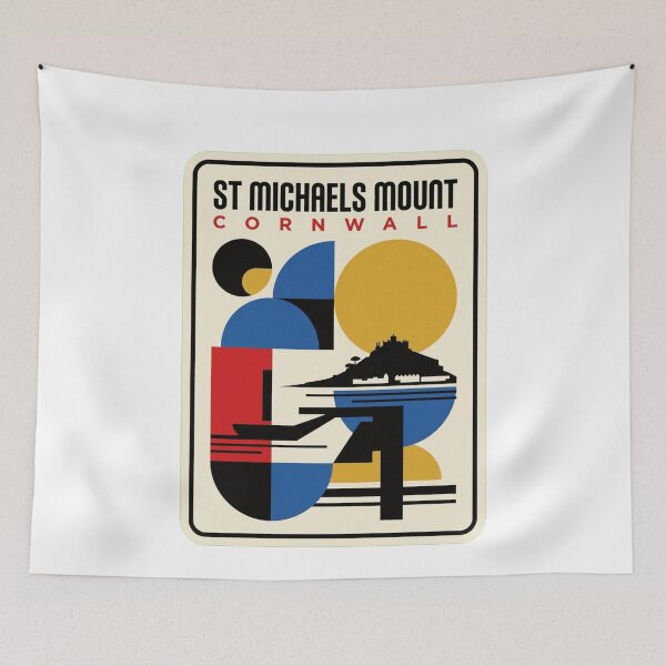 Item preview, Retro St Michaels Mount Bauhaus Geometric Skyline designed and sold by k3rstman1.