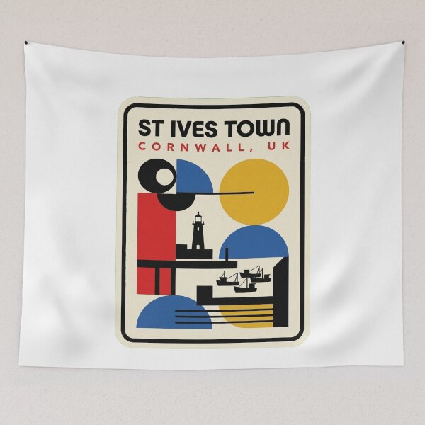 Item preview, Retro St Ives Town Bauhaus Geometric Skyline designed and sold by k3rstman1.
