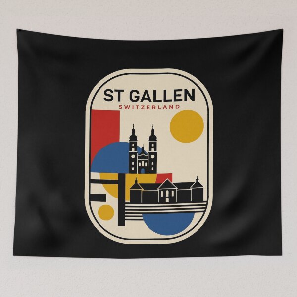 Item preview, Retro St Gallen Bauhaus Geometric Skyline designed and sold by k3rstman1.