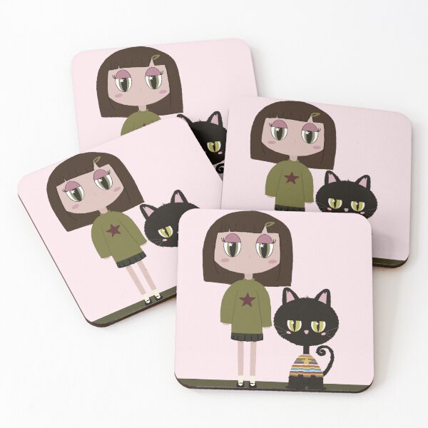 Item preview, A Girl and Her Cat designed and sold by paigealayna.
