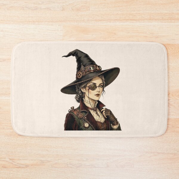 Item preview, Steampunk Witch – Victorian Woman with Goggles and Witch Hat designed and sold by SweetLilith.