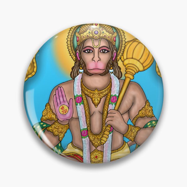 Item preview, Lord Hanuman Digital Drawing | Hindu Deity Spiritual Artwork designed and sold by Harshit_Digital_Arts.