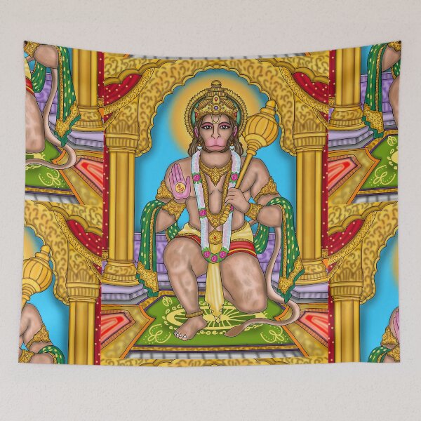 Item preview, Lord Hanuman Digital Drawing | Hindu Deity Spiritual Artwork designed and sold by Harshit_Digital_Arts.