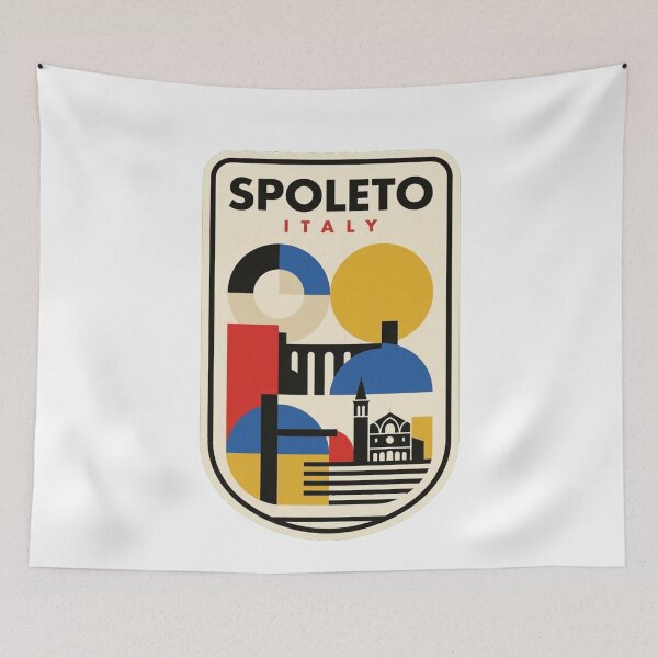 Item preview, Retro Spoleto Bauhaus Geometric Skyline designed and sold by k3rstman1.