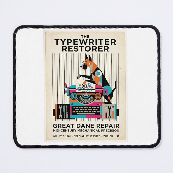 Item preview, Great Dane Typewriter Restorer designed and sold by PictoVibe.