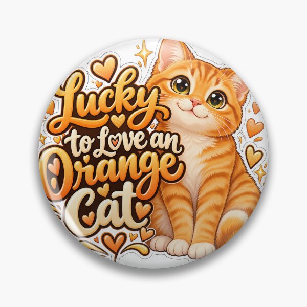 Item preview, Lucky to love a orange cat designed and sold by GyspySoulStudio.