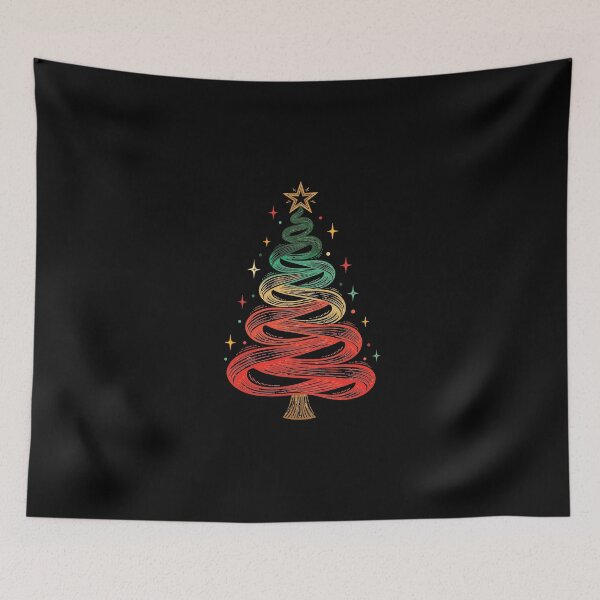 Item preview, Retro Merry Christmas, Retro Christmas Tree designed and sold by SanipepaVase.