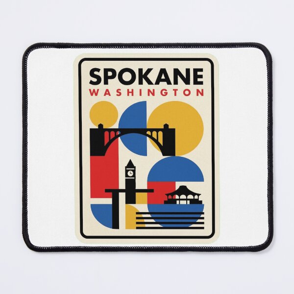 Item preview, Retro Spokane Bauhaus Geometric Skyline designed and sold by k3rstman1.