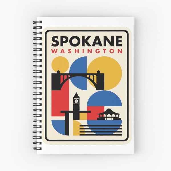Item preview, Retro Spokane Bauhaus Geometric Skyline designed and sold by k3rstman1.