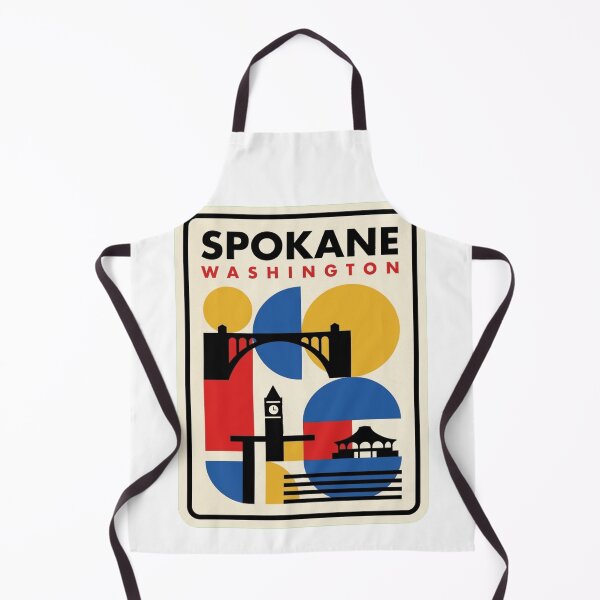 Item preview, Retro Spokane Bauhaus Geometric Skyline designed and sold by k3rstman1.