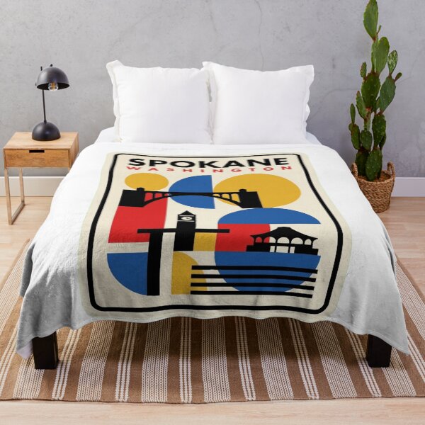 Item preview, Retro Spokane Bauhaus Geometric Skyline designed and sold by k3rstman1.