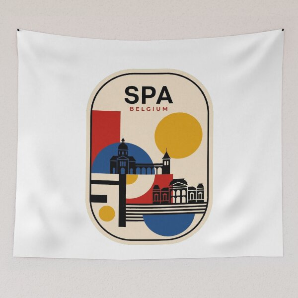 Item preview, Retro Spa Bauhaus Geometric Skyline designed and sold by k3rstman1.