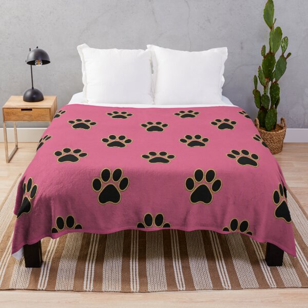 Item preview, Golden Pointer Dog Heart and Pink Paw Prints Pattern designed and sold by Breezes-of-Ida.