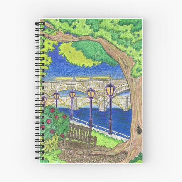 Item preview, Hand-Drawn Park Bridge And Landscape Art designed and sold by xDannyShermanx.