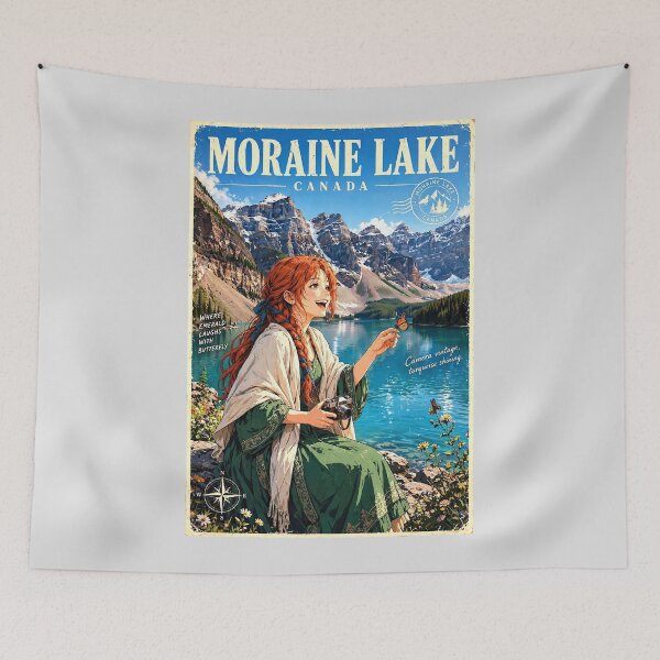 Item preview, Canada — Moraine Lake — A Joyful Morning Beside the Turquoise Mountain Wilderness designed and sold by DibujandoPorfa.