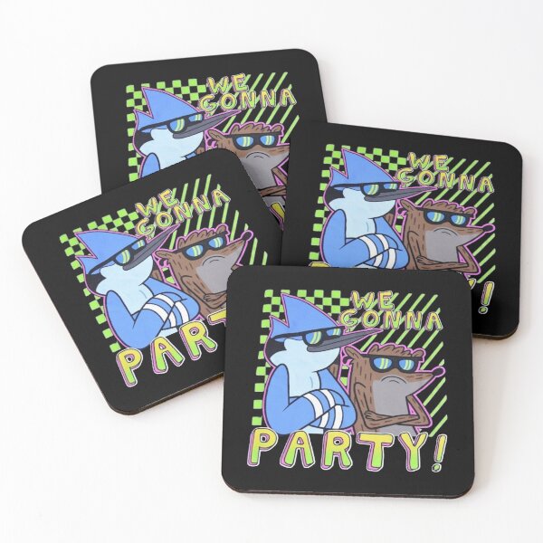 Item preview, We Gonna Party - Retro Mordecai and Rigby  designed and sold by circliqueart.