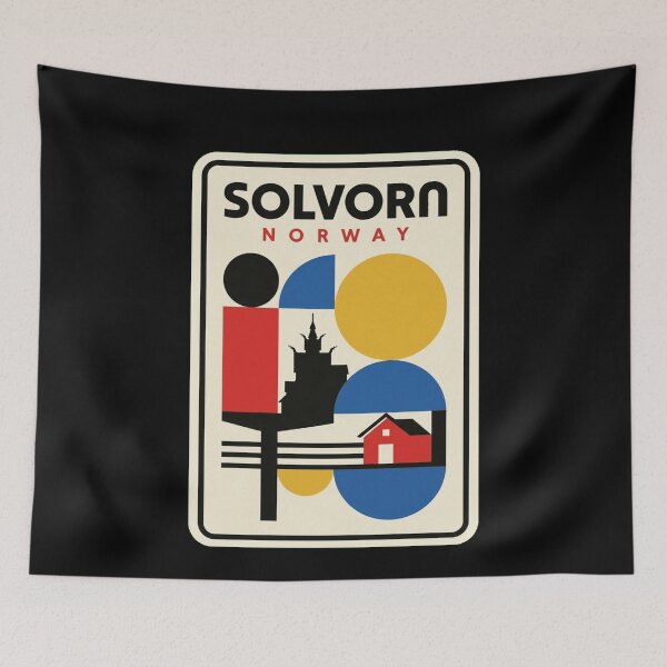 Item preview, Retro Solvorn Bauhaus Geometric Skyline designed and sold by k3rstman1.
